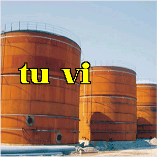 Khu vực bán thành phẩm bình chứa dầu đứng